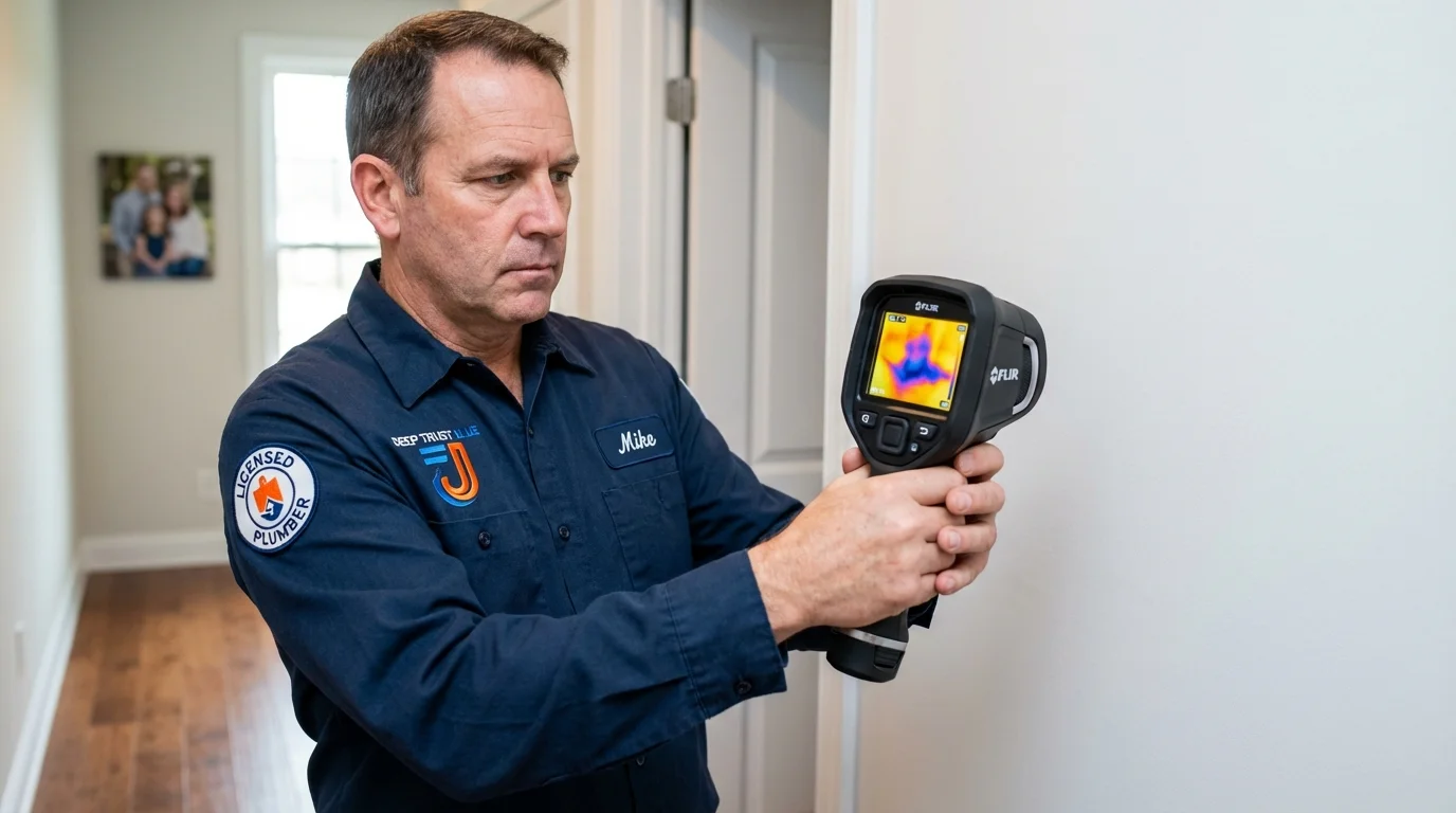 Thermal imaging leak detection by Johns Plumbing LLC in Greenport
